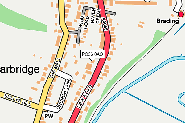 PO36 0AQ map - OS OpenMap – Local (Ordnance Survey)