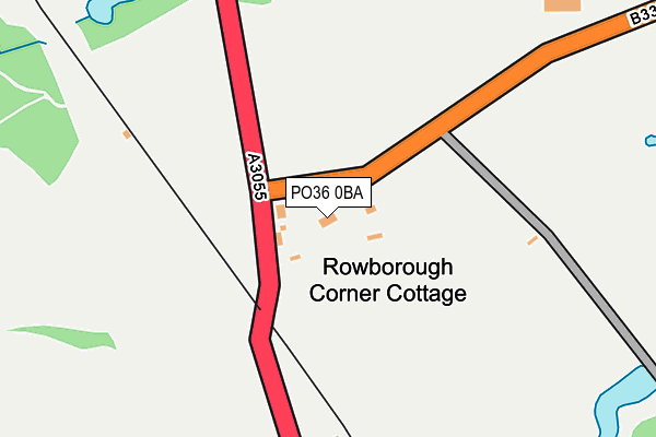 PO36 0BA map - OS OpenMap – Local (Ordnance Survey)