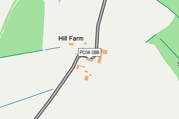 PO36 0BB map - OS OpenMap – Local (Ordnance Survey)