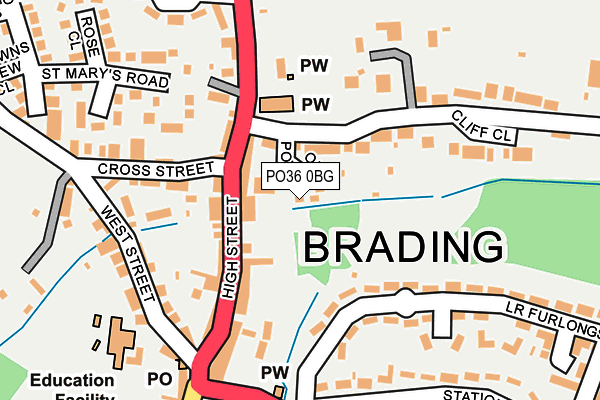 PO36 0BG map - OS OpenMap – Local (Ordnance Survey)