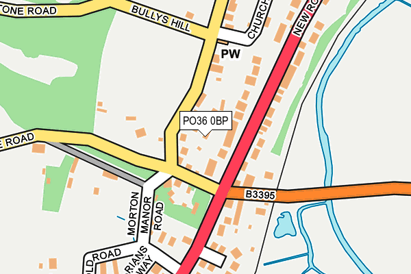 PO36 0BP map - OS OpenMap – Local (Ordnance Survey)