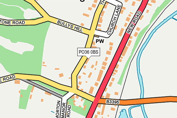 PO36 0BS map - OS OpenMap – Local (Ordnance Survey)