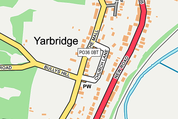 PO36 0BT map - OS OpenMap – Local (Ordnance Survey)