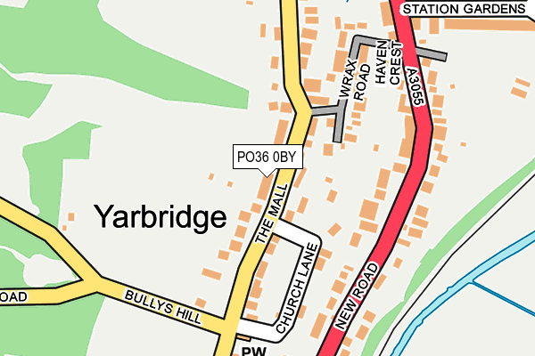 PO36 0BY map - OS OpenMap – Local (Ordnance Survey)