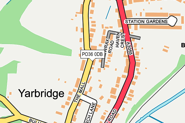 PO36 0DB map - OS OpenMap – Local (Ordnance Survey)