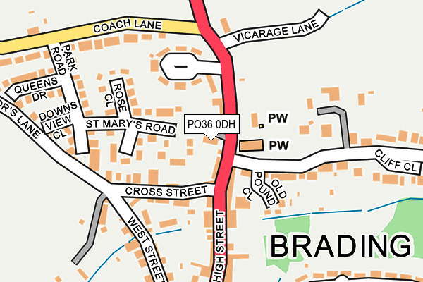 PO36 0DH map - OS OpenMap – Local (Ordnance Survey)