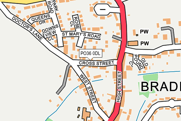 PO36 0DL map - OS OpenMap – Local (Ordnance Survey)