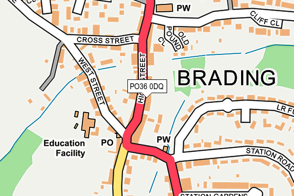 PO36 0DQ map - OS OpenMap – Local (Ordnance Survey)