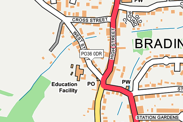 PO36 0DR map - OS OpenMap – Local (Ordnance Survey)