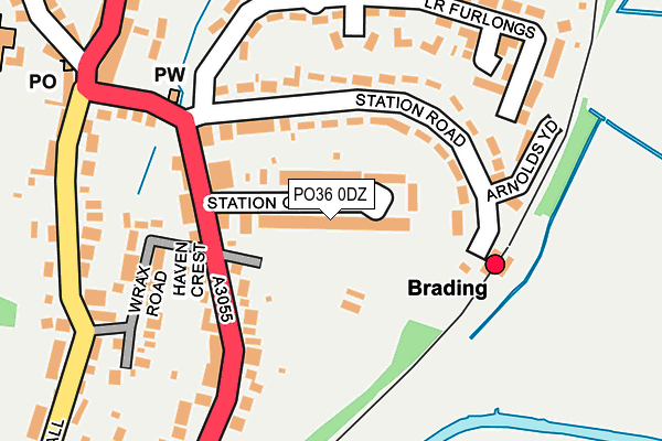 PO36 0DZ map - OS OpenMap – Local (Ordnance Survey)