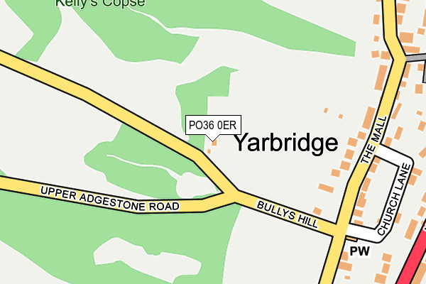 PO36 0ER map - OS OpenMap – Local (Ordnance Survey)