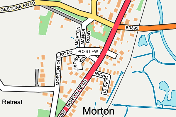 PO36 0EW map - OS OpenMap – Local (Ordnance Survey)