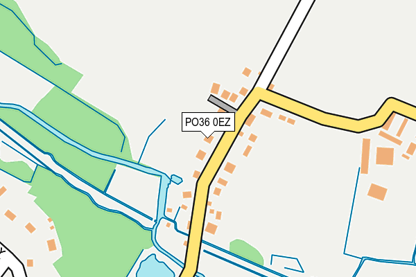 PO36 0EZ map - OS OpenMap – Local (Ordnance Survey)