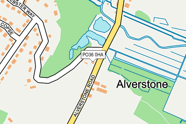 PO36 0HA map - OS OpenMap – Local (Ordnance Survey)