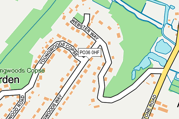 PO36 0HF map - OS OpenMap – Local (Ordnance Survey)