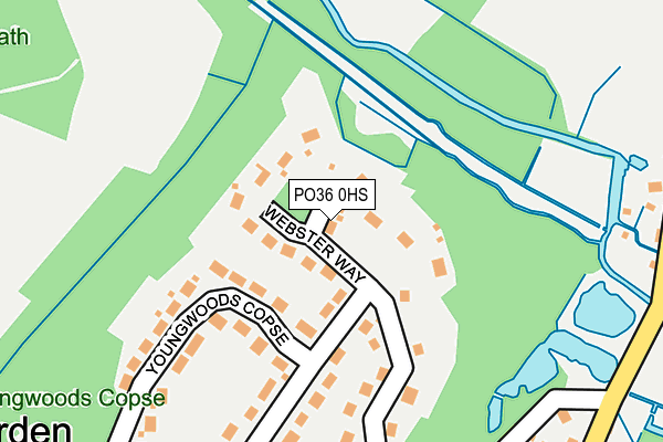 PO36 0HS map - OS OpenMap – Local (Ordnance Survey)
