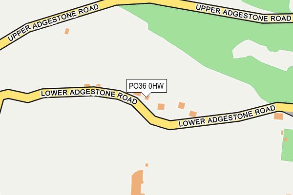 PO36 0HW map - OS OpenMap – Local (Ordnance Survey)