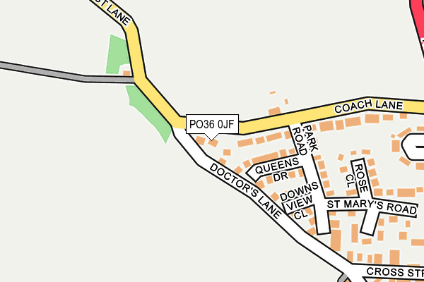 PO36 0JF map - OS OpenMap – Local (Ordnance Survey)