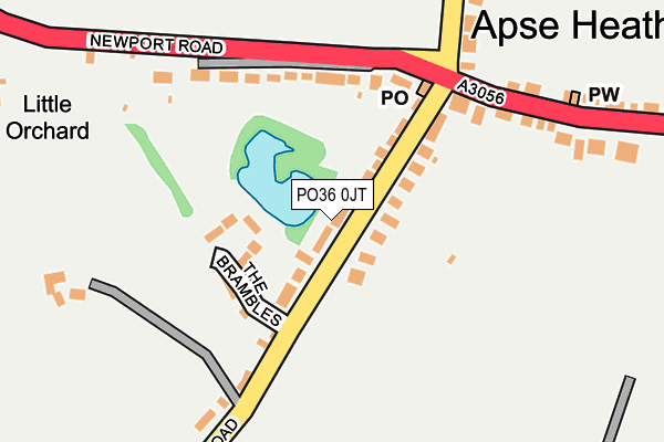 PO36 0JT map - OS OpenMap – Local (Ordnance Survey)