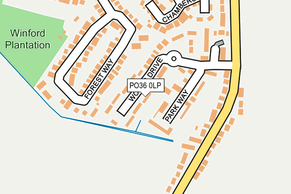 PO36 0LP map - OS OpenMap – Local (Ordnance Survey)
