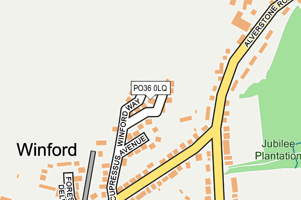PO36 0LQ map - OS OpenMap – Local (Ordnance Survey)