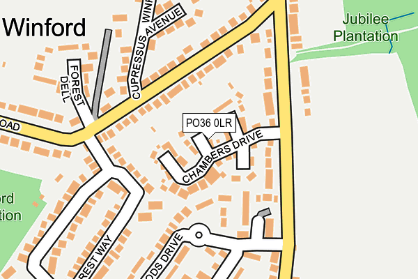 PO36 0LR map - OS OpenMap – Local (Ordnance Survey)