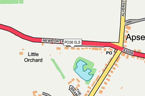 PO36 0LS map - OS OpenMap – Local (Ordnance Survey)