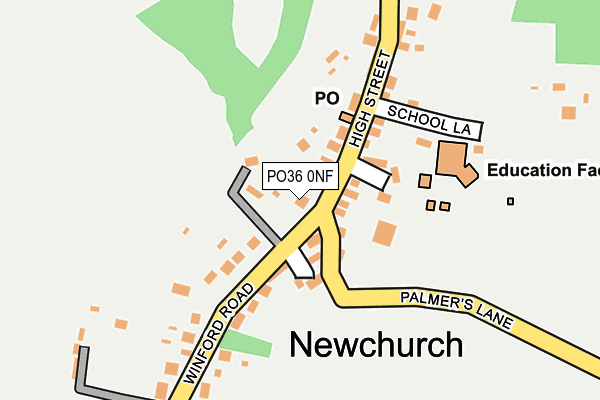 PO36 0NF map - OS OpenMap – Local (Ordnance Survey)