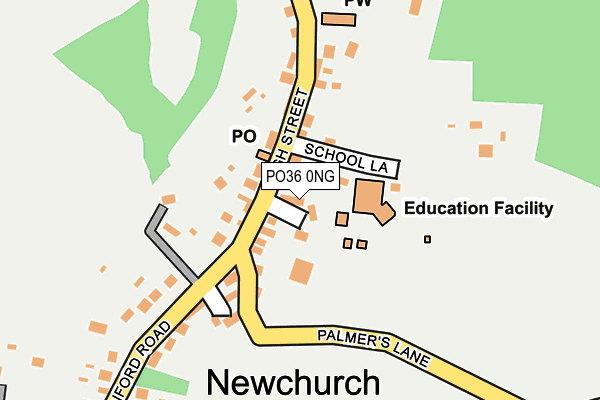 PO36 0NG map - OS OpenMap – Local (Ordnance Survey)