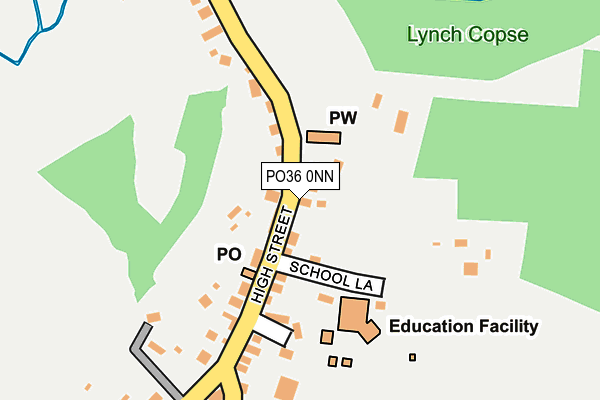 PO36 0NN map - OS OpenMap – Local (Ordnance Survey)