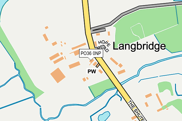 PO36 0NP map - OS OpenMap – Local (Ordnance Survey)