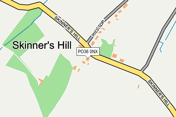 PO36 0NX map - OS OpenMap – Local (Ordnance Survey)