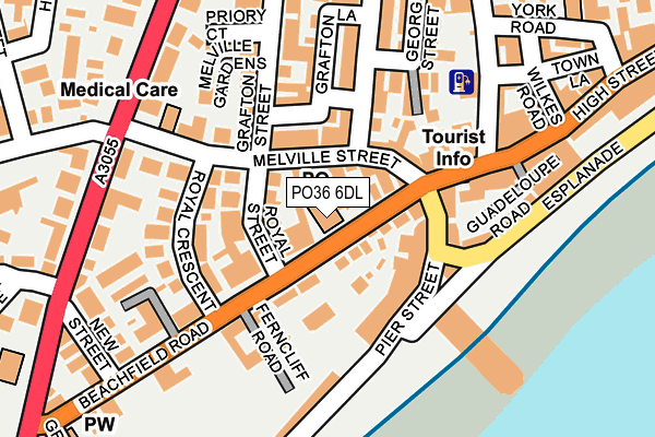PO36 6DL map - OS OpenMap – Local (Ordnance Survey)