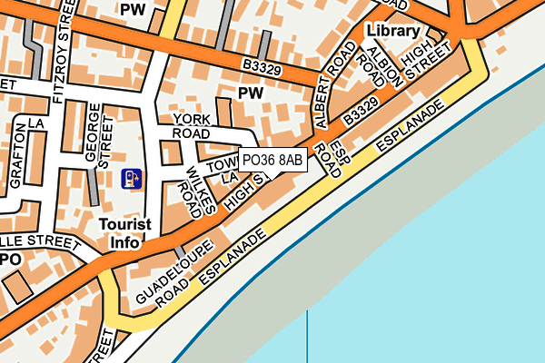 PO36 8AB map - OS OpenMap – Local (Ordnance Survey)