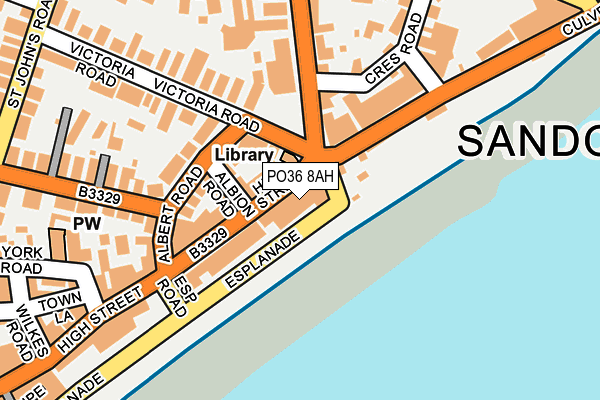 PO36 8AH map - OS OpenMap – Local (Ordnance Survey)
