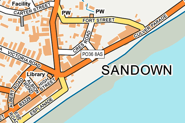 PO36 8AS map - OS OpenMap – Local (Ordnance Survey)