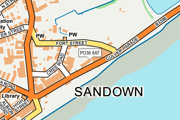 PO36 8AT map - OS OpenMap – Local (Ordnance Survey)