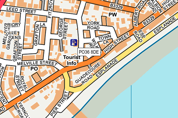 PO36 8DE map - OS OpenMap – Local (Ordnance Survey)