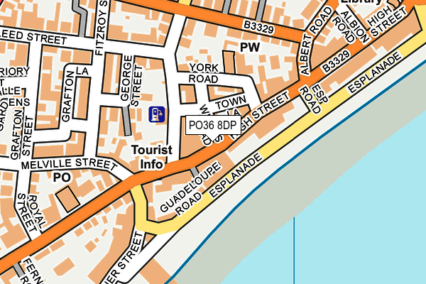 PO36 8DP map - OS OpenMap – Local (Ordnance Survey)