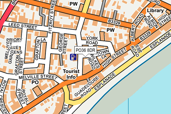 PO36 8DR map - OS OpenMap – Local (Ordnance Survey)
