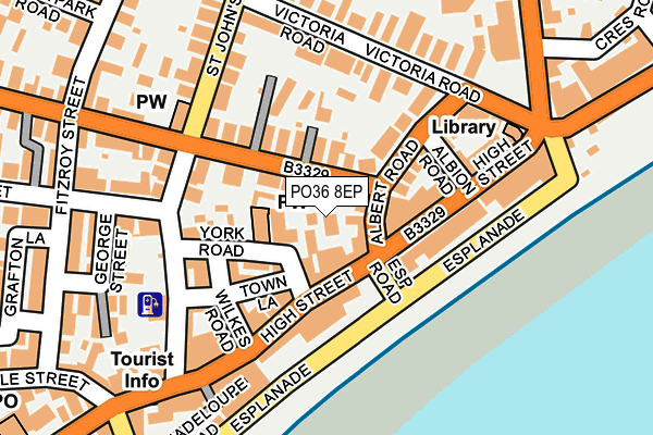 PO36 8EP map - OS OpenMap – Local (Ordnance Survey)