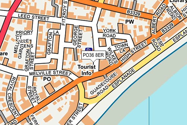 PO36 8ER map - OS OpenMap – Local (Ordnance Survey)