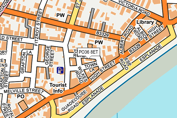PO36 8ET map - OS OpenMap – Local (Ordnance Survey)
