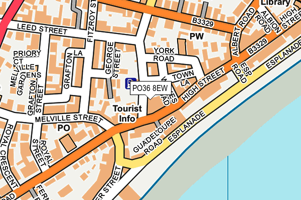 PO36 8EW map - OS OpenMap – Local (Ordnance Survey)