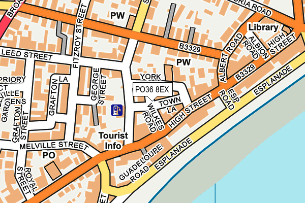 PO36 8EX map - OS OpenMap – Local (Ordnance Survey)