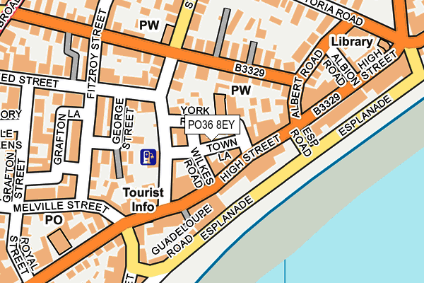 PO36 8EY map - OS OpenMap – Local (Ordnance Survey)