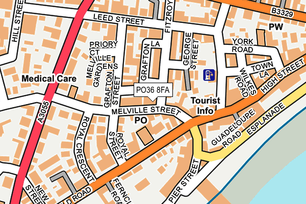 PO36 8FA map - OS OpenMap – Local (Ordnance Survey)