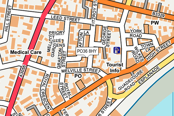 PO36 8HY map - OS OpenMap – Local (Ordnance Survey)