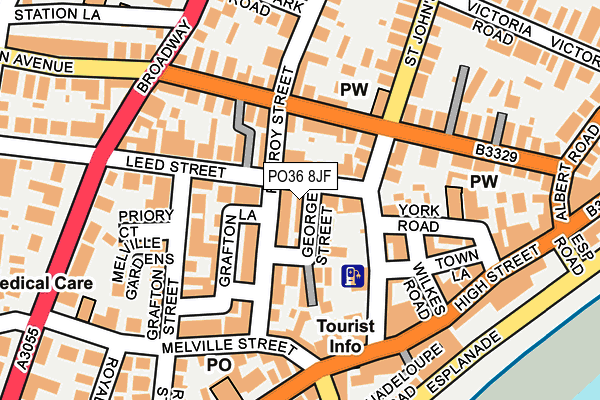 PO36 8JF map - OS OpenMap – Local (Ordnance Survey)