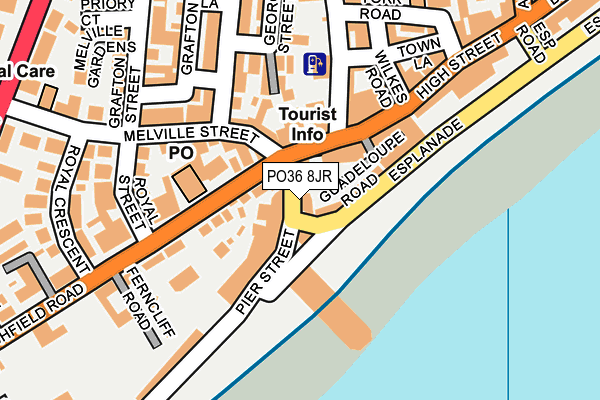 PO36 8JR map - OS OpenMap – Local (Ordnance Survey)